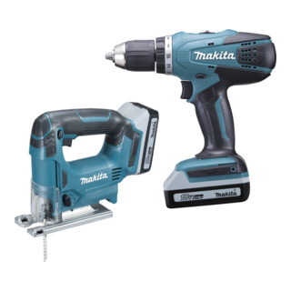 Makita speciale set DK18298X1 accu schroevendraaier DF457DZ & draadloze pendelslag decoupeerzaag JV183DZ