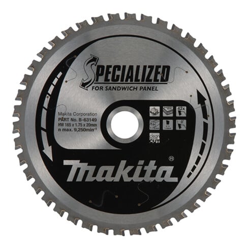 Lame de scie Makita SPECIALIZED 165x20x42Z B-63149