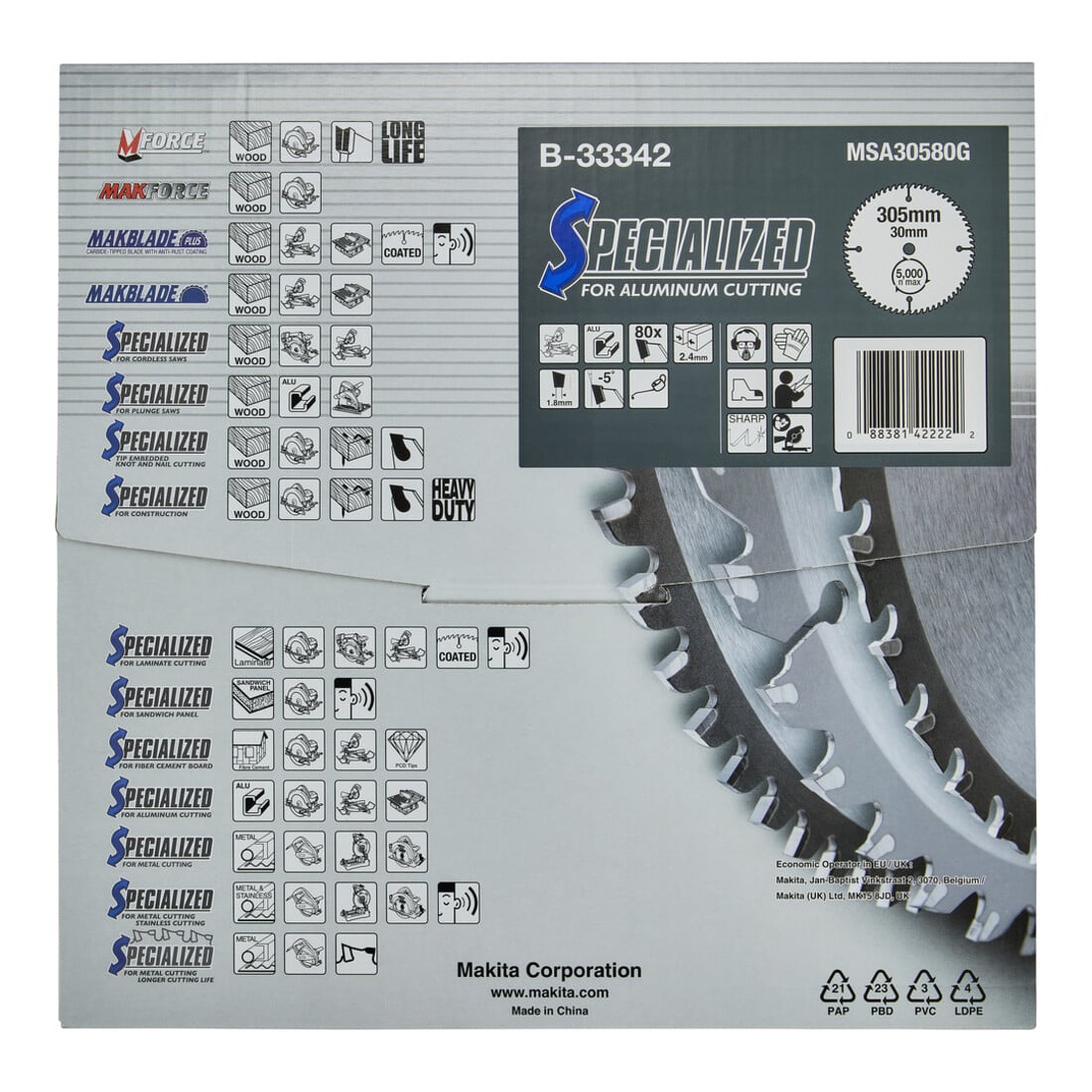 Makita Specialized Sägeb.205x30x80Z (B-33342)