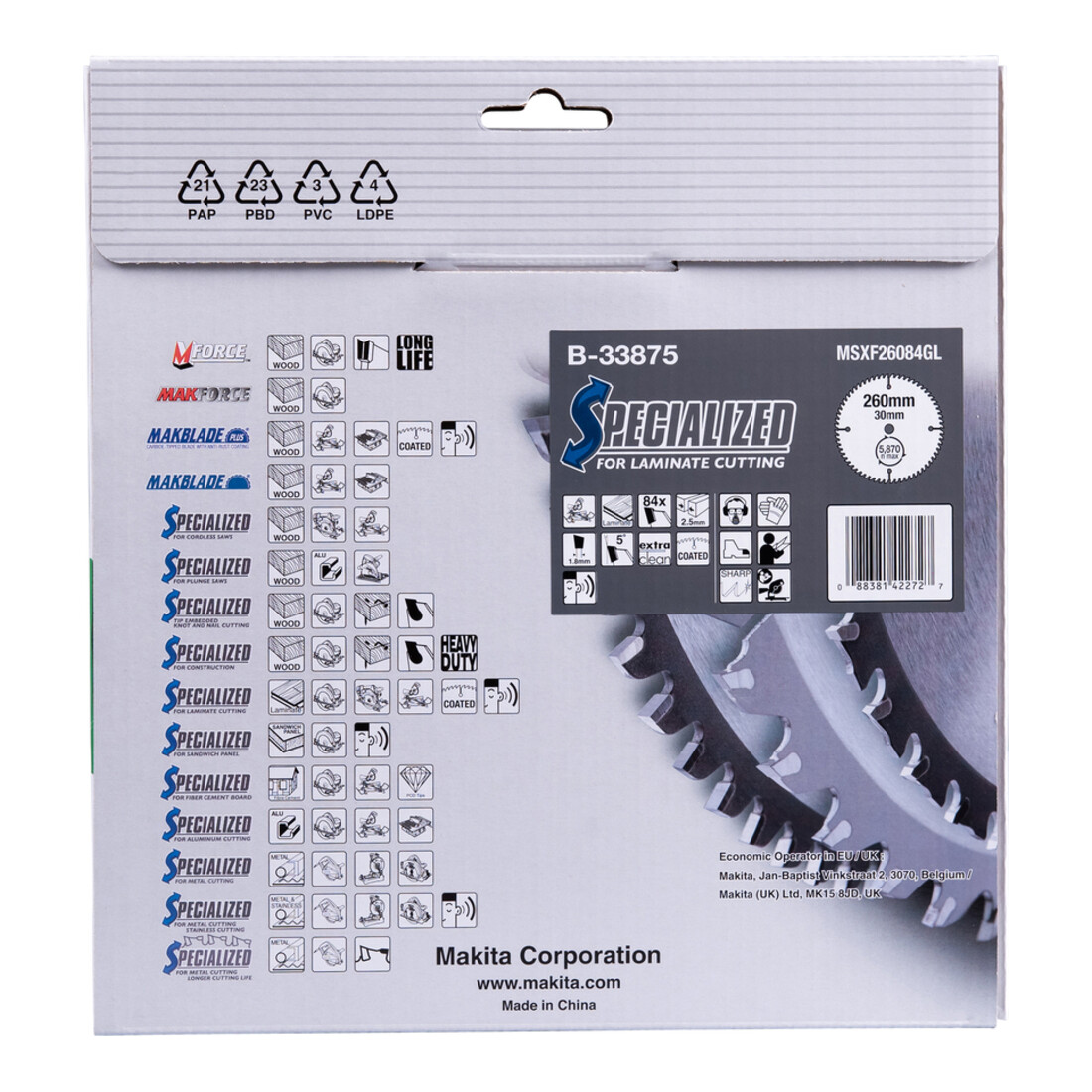 Makita Specialized Sägeb.260x30x84Z (B-33875)