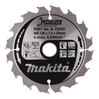 Makita Specialized zaagblad 136x20x16Z