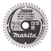 Makita Specialized zaagblad 136x20x48Z (B-33825)