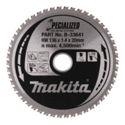 Makita Specialized zaagblad 136x20x50Z (B-33641)