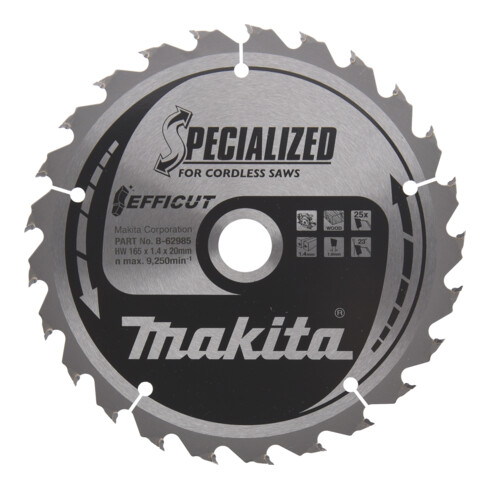 Makita Specialized zaagblad 165x20x25Z