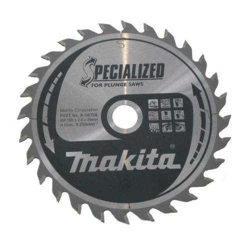 Makita Specialized zaagblad 165x20x28Z (B-56758)