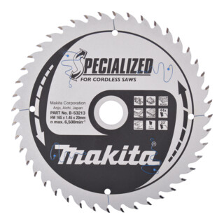 Makita Specialized zaagblad 165x20x44Z