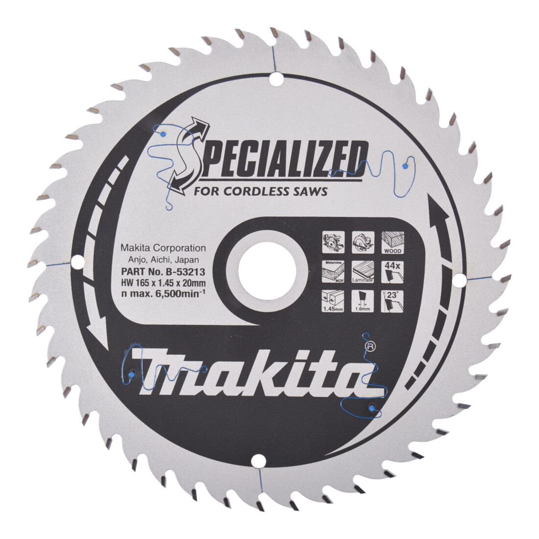 Makita Specialized zaagblad 165x20x44Z