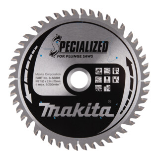 Makita Specialized zaagblad 165x20x48Z