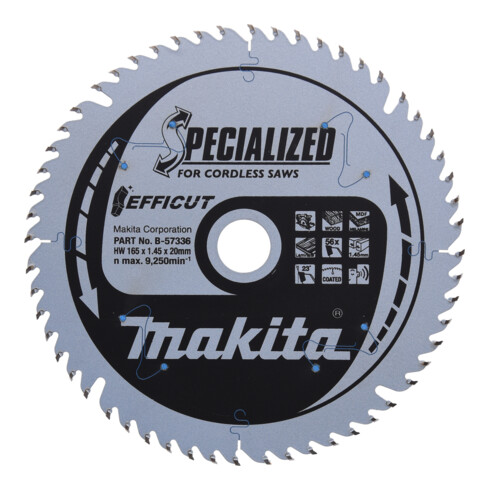 Makita Specialized zaagblad 165x20x56Z