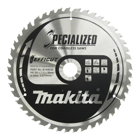 Makita Specialized zaagblad 260x30x45Z