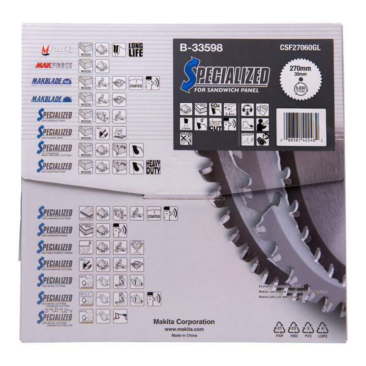 Makita Specialized zaagblad 270x30x60Z (B-33598)