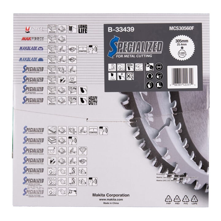 Makita Specialized zaagblad 305x25.4x60 (B-33439)