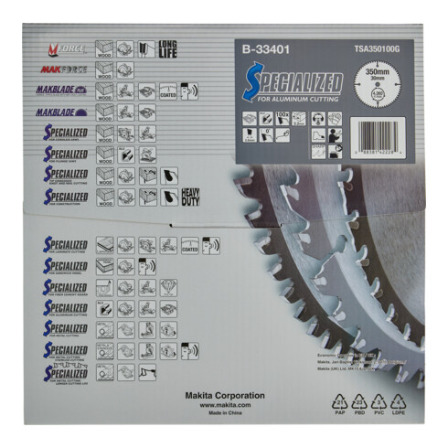 Makita Specialized zaagblad 350x30x100Z (B-33401)