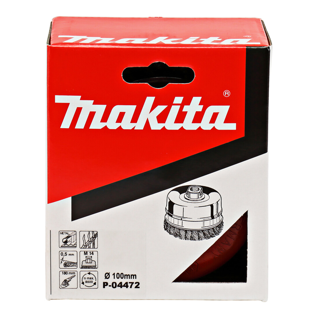 Makita STAAL draadpotborstel 100mm (P-04472)