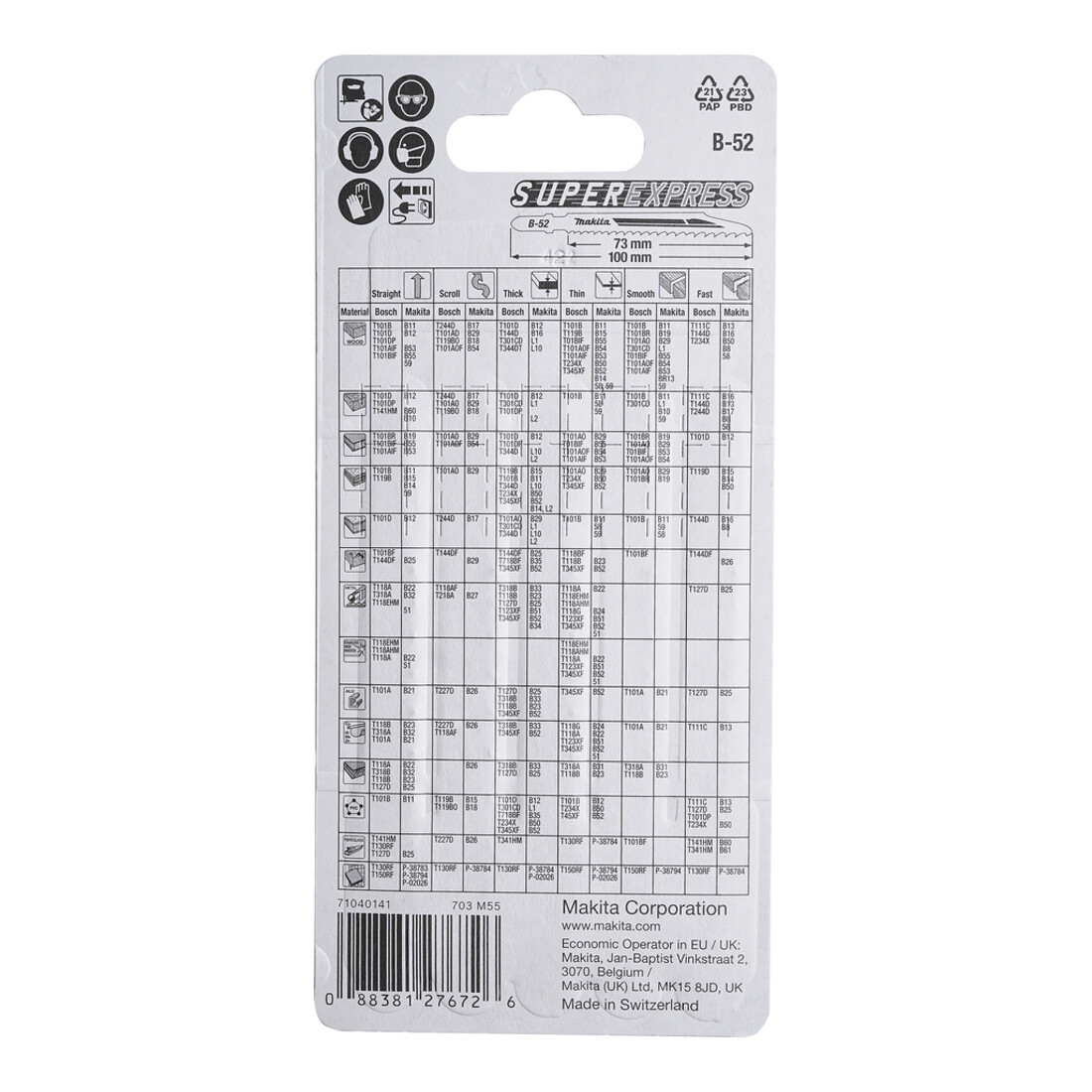 Makita Stichsägeblatt B-52 Uni (B-06482)