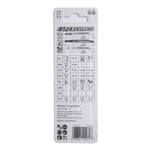 Makita Stichsägeblatt Set 3-teilig (B-06292)
