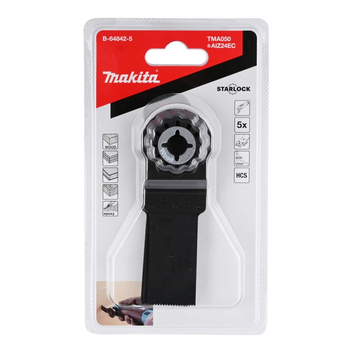 Makita Tauchsägeblatt-Set 5 Stück, TMA050, 24x50 mm, 1,4 mm