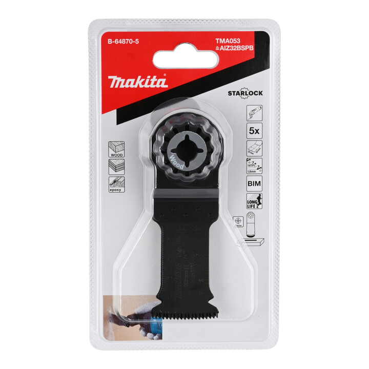 Makita Tauchsägeblatt-Set 5 Stück, TMA053, 32x50 mm, 1,8 mm