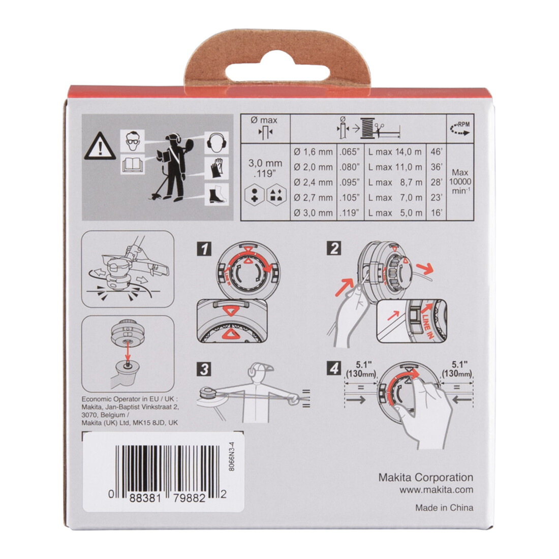 Makita Tête double fil Tap&Go 2,7 mm 1911Y2-9
