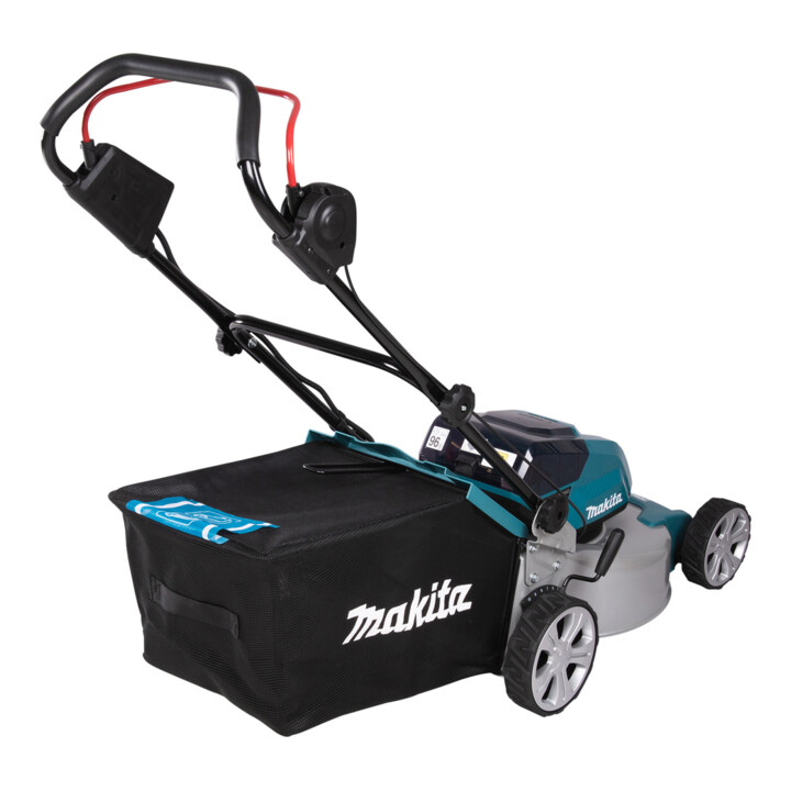 Makita Tondeuse à gazon sans fil 2x18V / 6,0 Ah, 4 batteries + chargeur