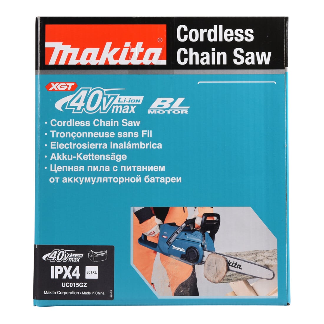 Makita Tronçonneuse sans fil 40V max. (sans batterie, sans chargeur)