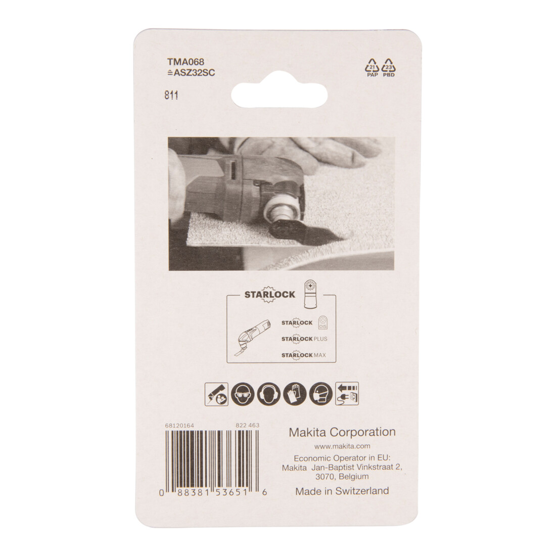 Makita universeel mes TMA068