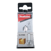 Makita V-Nutfräser Ø 6 mm Schaft, Ø 12,7 mm Fräser, 12,7 mm Arbeitslänge, 45 mm Gesamtlänge, 90° Winkel-5