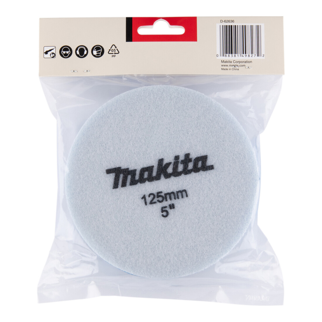Makita Velcro-Spugna 125mm Blu D-62636