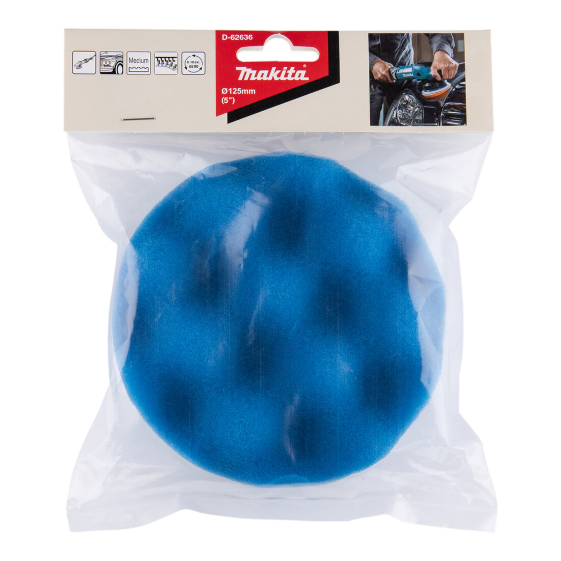 Makita Velcro-Spugna 125mm Blu D-62636