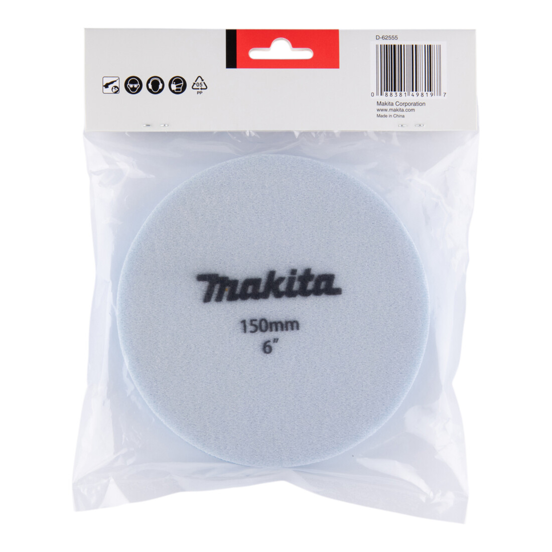 Makita Velcro-Spugna 150mm Blu D-62555