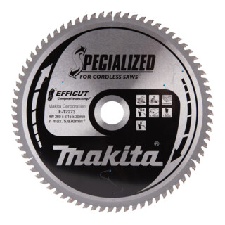 Makita zaagblad EFFICUT 260x30x75Z