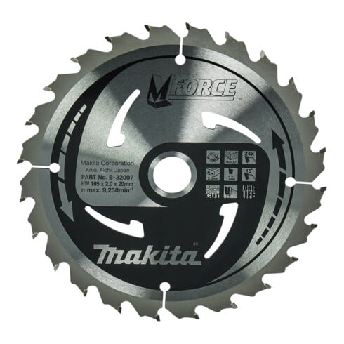 Makita zaagblad M-FORCE 165x20x24Z