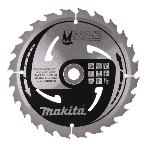 Makita zaagblad M-FORCE 190x30x24Z