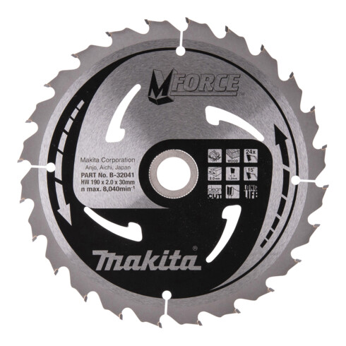 Makita zaagblad M-FORCE 190x30x24Z