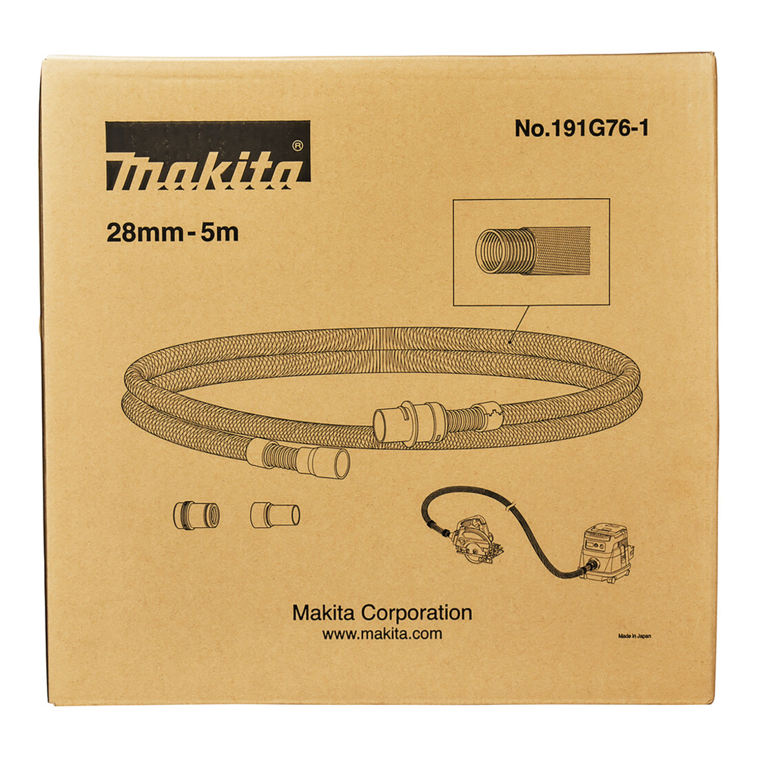 Makita zuigslang 28mm 5,0m 191G76-1