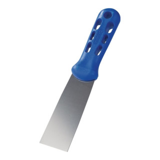 Malerspachtel B.40mm hochglanz-poliert Ku.flachoval,blau VA rostfr.