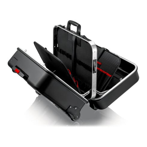 Mallette à outils « BIG Twin Move » Électro, avec roulettes intégrées et chariot porte-valise télescopique, vide Knipex