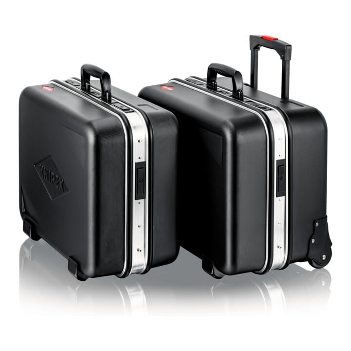 Mallette à outils « BIG Twin Move » Électro, avec roulettes intégrées et chariot porte-valise télescopique, vide Knipex