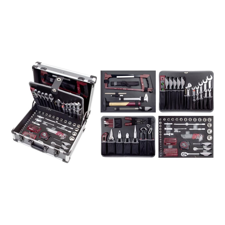 Mallette à outils Kraftwerk B147, 1/4"+1/2", 158 pièces