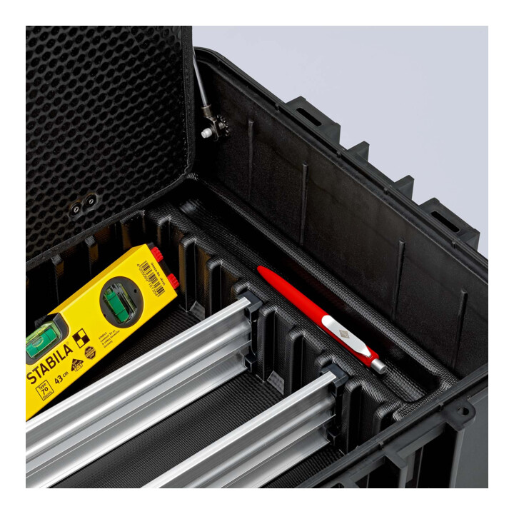 Mallette à outils «Robust45 Move» Électro, vide, avec rouleaux intégrés et poignée télescopique Knipex