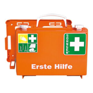 Mallette de premiers secours Söhngen DIN13157 260x170x110 env.mm, plastique ABS orange