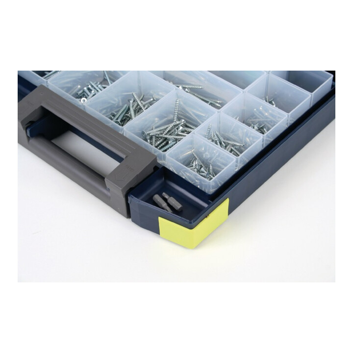 Mallette de rangement boxxser l.241xP225xH55mm 11 comp. avec grille profilée RAA
