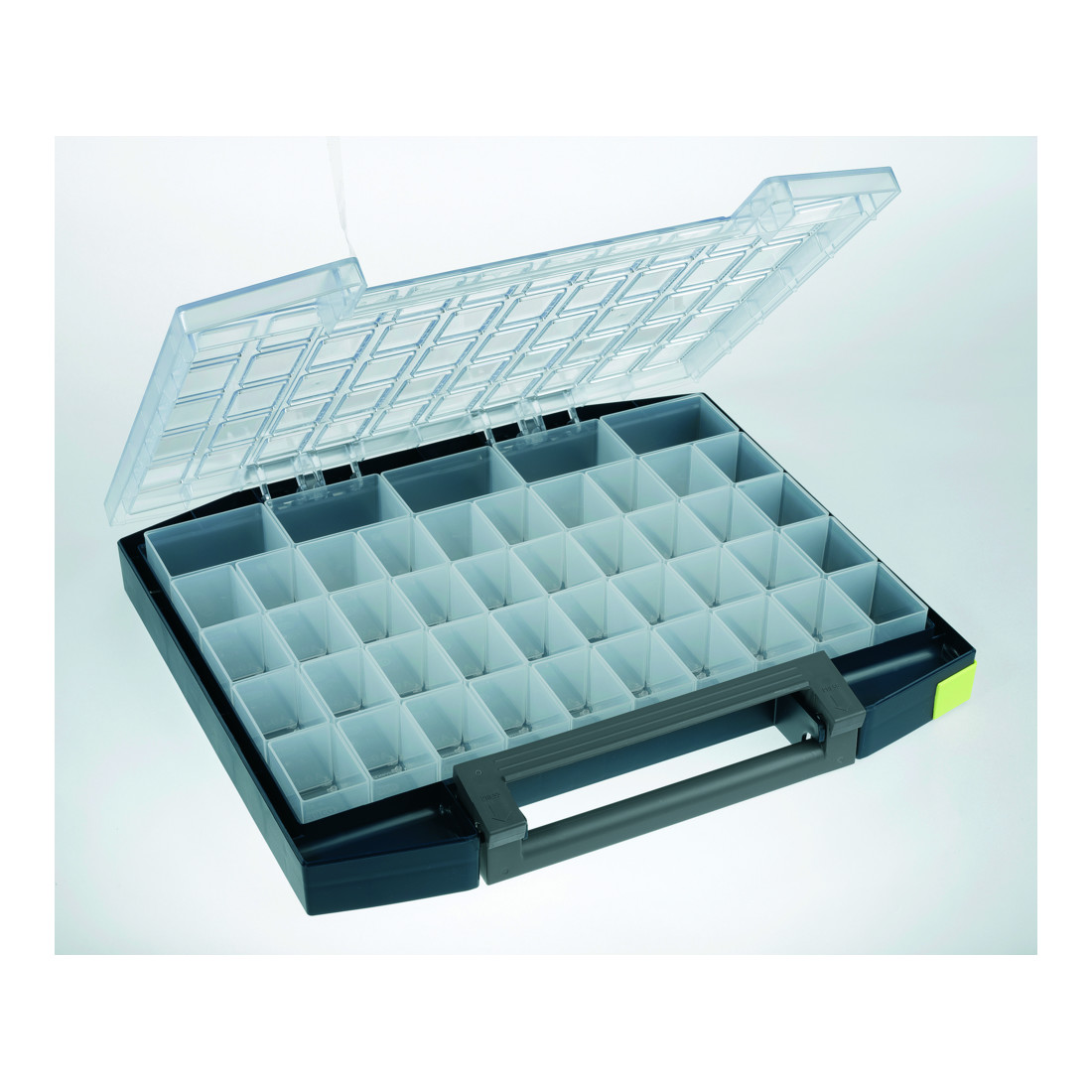 Mallette de rangement boxxser l.421xP361xH55mm 45 comp. avec grille profilée RAA