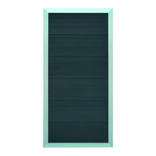 MALÖ WPC-Zaun 90 x 180 cm anthrazit ALU-Rahmen silber