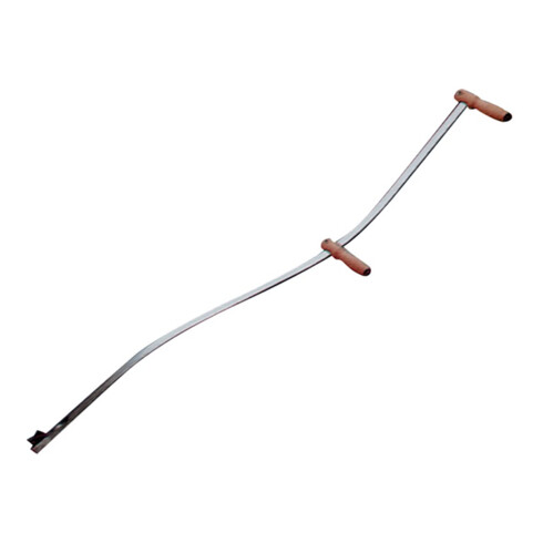 Manches de faux L. 1500 mm avec poignées en bois revêtement poudre argenté