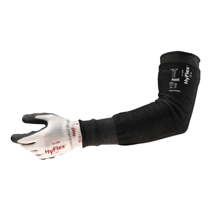 Manchettes HyFlex 11-250 305 mm noir tissu Intercept HPPE EN 388 cat. II ANSELL