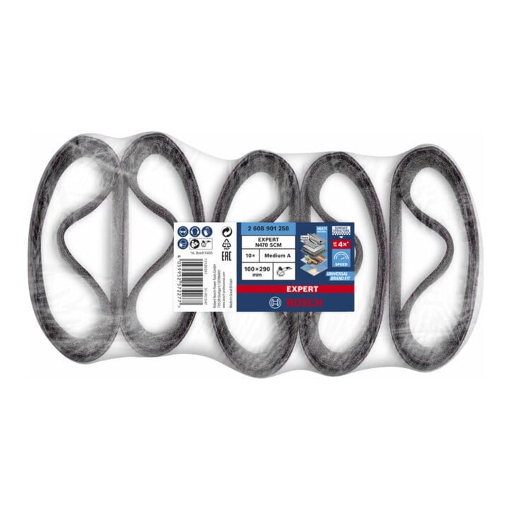 Manchon abrasif Bosch Expert N470, 100 x 290 mm, 90 mm, moyen