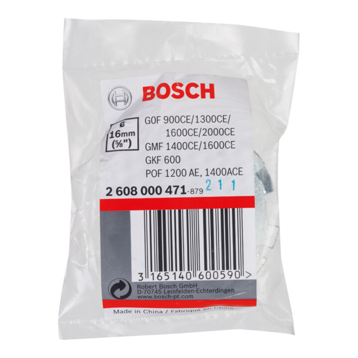 Manchon d'exemplaire Bosch pour fraiseuses Bosch à dégagement rapide 16 mm