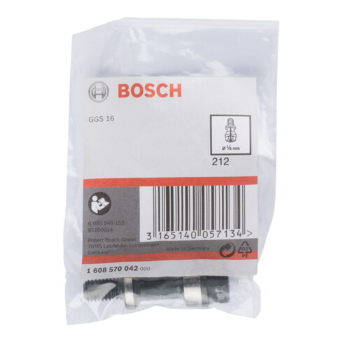 Mandrin à pince de serrage Bosch avec écrou de serrage 1/4", pour meuleuse droite Bosch pour GGS 16