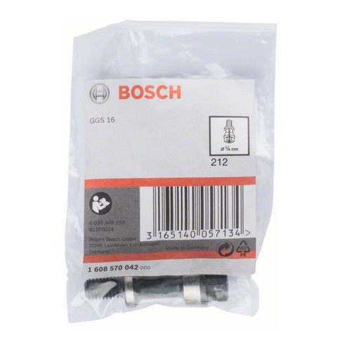 Mandrin à pince de serrage Bosch avec écrou de serrage 1/4", pour meuleuse droite Bosch pour GGS 16